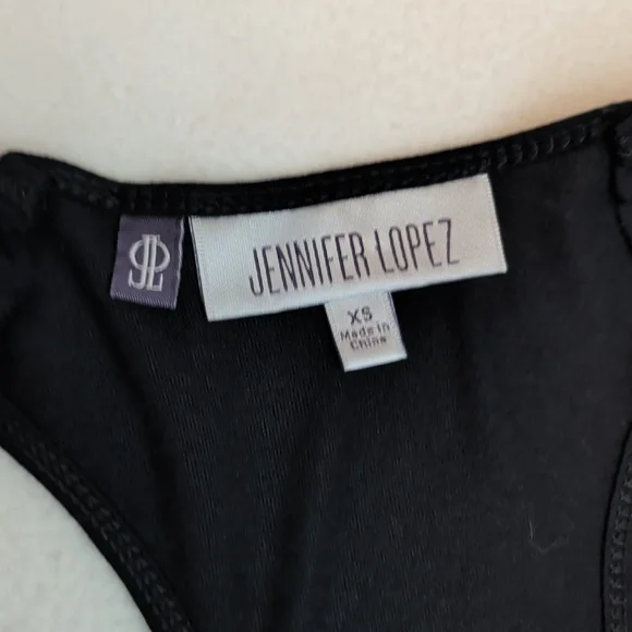 JLO Dress Jennifer Lopez T-back Dress W/ Silver Rhinestones - Size X-Small - Picture 7 of 9